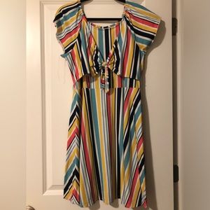 Rainbow Striped Summer Dress
